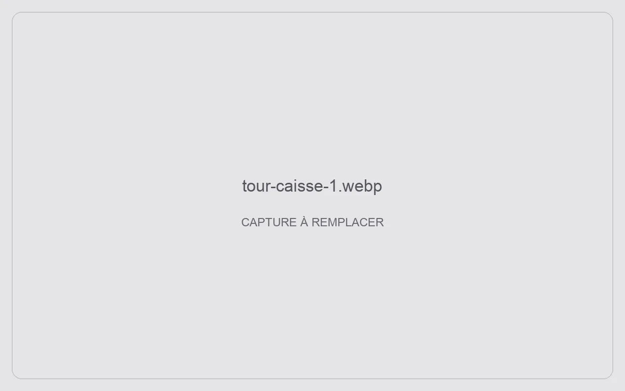 Emplacement de capture : caisse 1